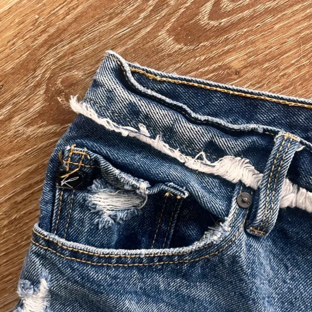 NWOT - Kancan Distressed Button Fly Denim Shorts